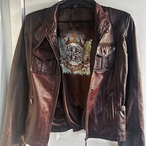 VINTAGE VENTIUNO SHEEP LEATHER JACKET - SLIM FIT - 8